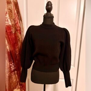 Zara Puff Sleeve Black Sweater